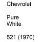 Preview: Chevrolet, Pure White, 521 (1970).